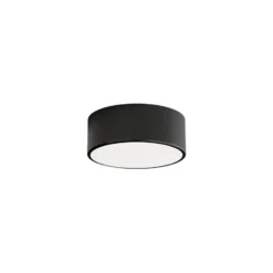 Plafón Cleo, Ø 20 cm, IP20, negro, metal, E27