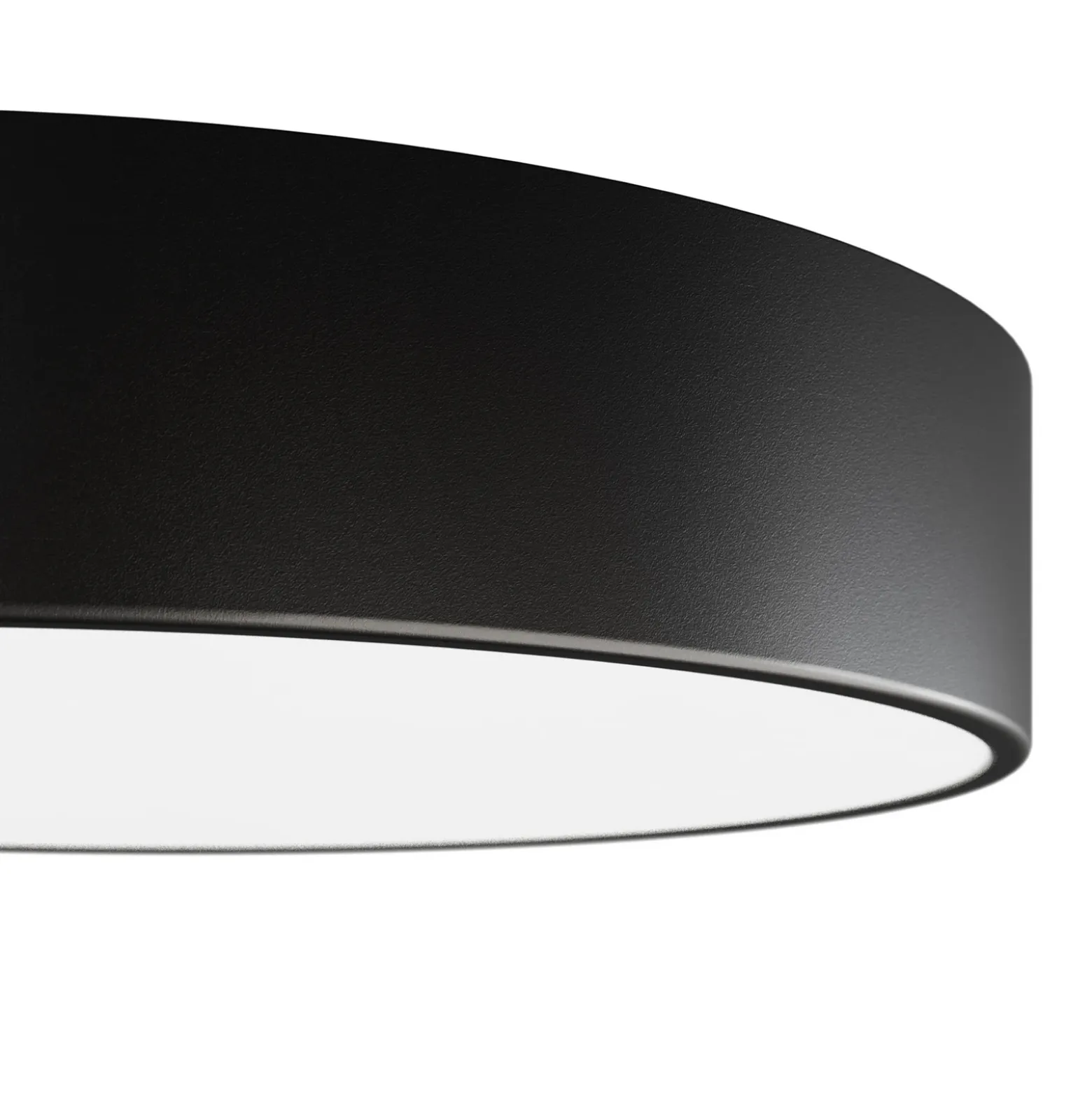 Plafón Cleo, Ø 40 cm, IP20, negro, metal, E27