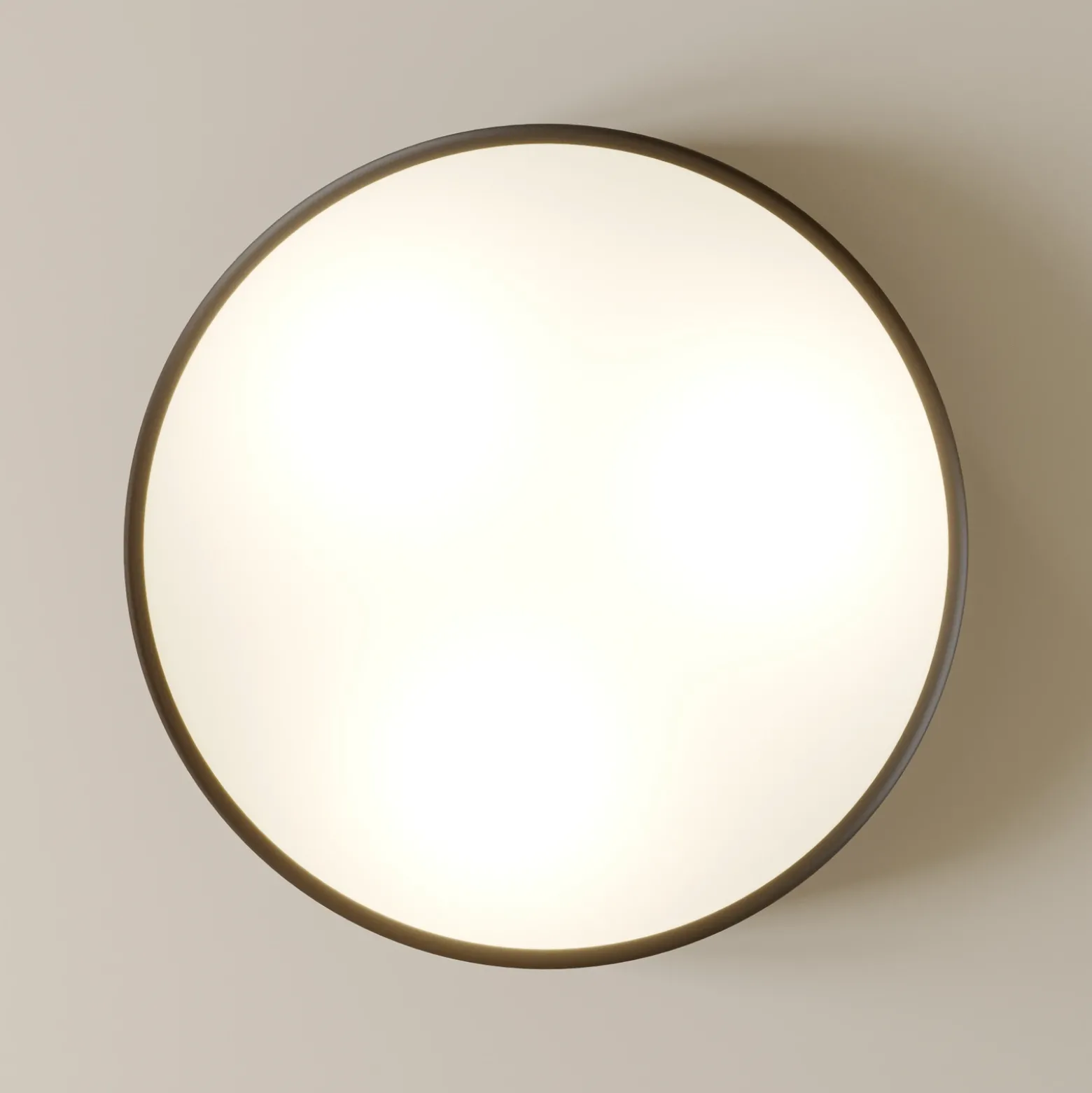 Plafón Cleo, Ø 40 cm, IP20, negro, metal, E27