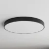 Plafón Cleo con difusor de vidrio, negro, Ø 78cm
