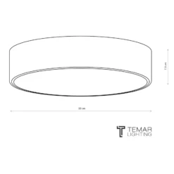 Plafón Cleo 300, IP54, Ø 30 cm blanco