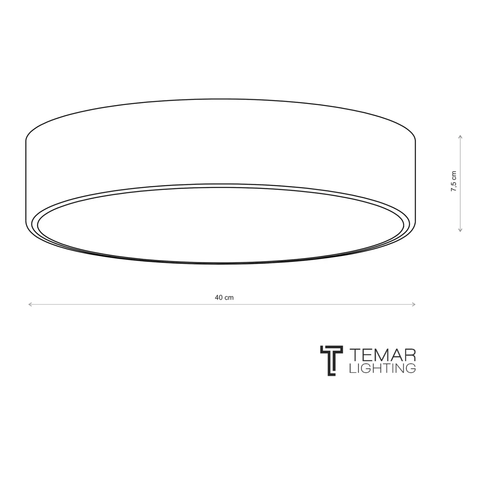 Plafón Cleo 400, IP54, Ø 40 cm cobre
