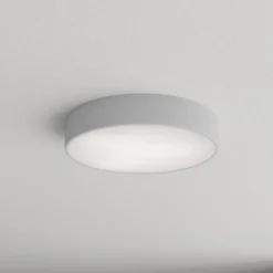 Plafón Cleo 400, IP54, Ø 40 cm gris