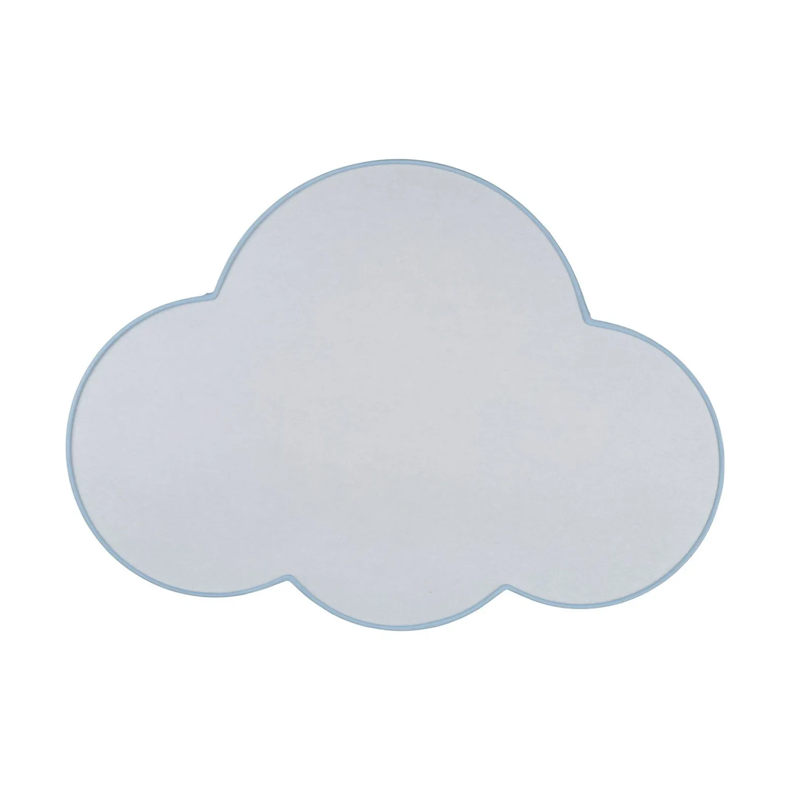 Plafón Cloud, azul, 63 cm de largo, textil, nube, E27