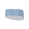 Plafón Cloud, azul, 43 cm de largo, textil, nube, E27