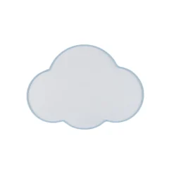 Plafón Cloud, azul, 43 cm de largo, textil, nube, E27