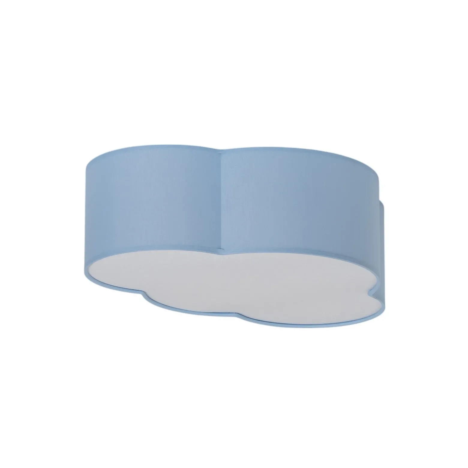 Plafón Cloud, azul, 43 cm de largo, textil, nube, E27