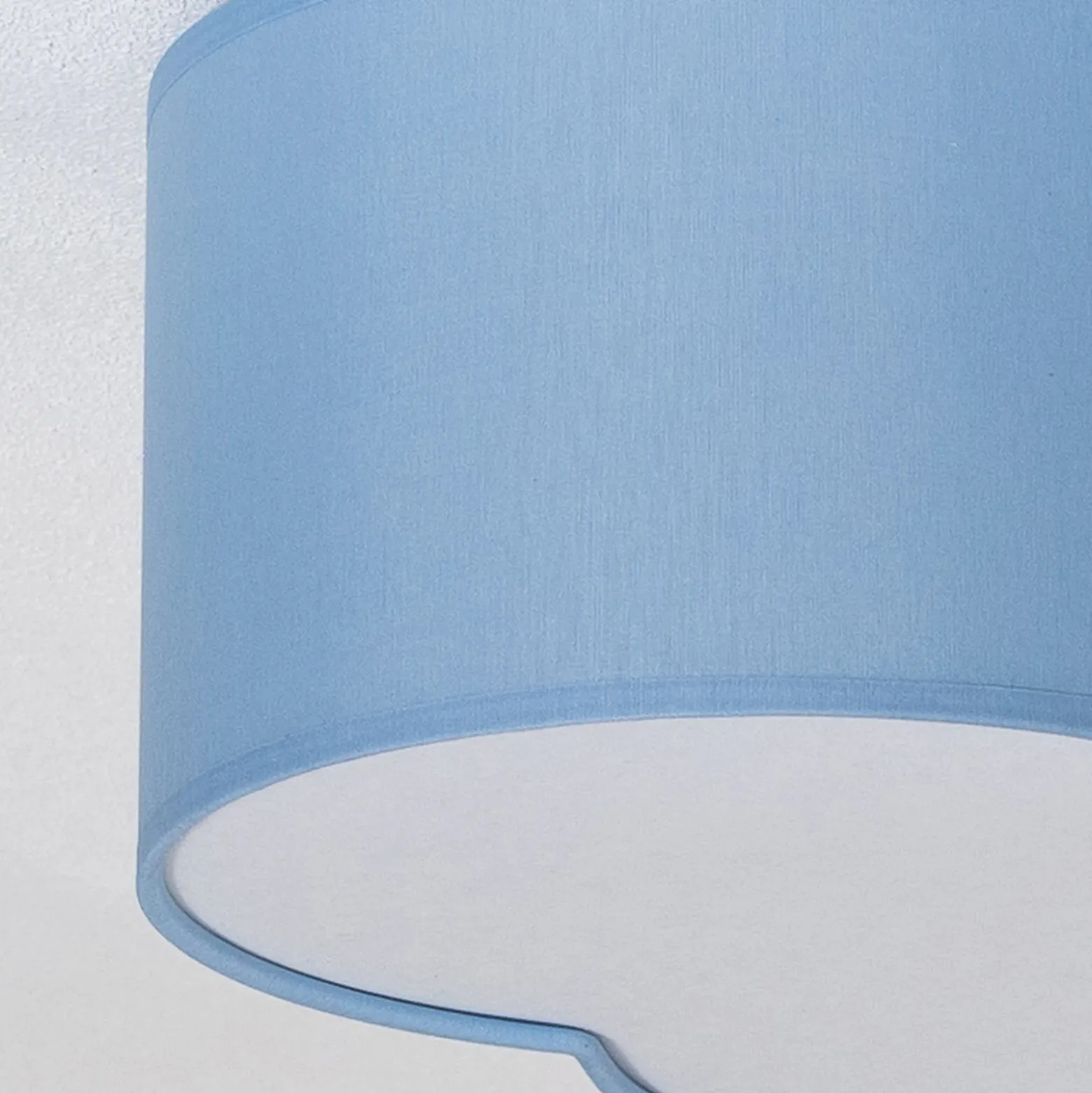Plafón Cloud, azul, 43 cm de largo, textil, nube, E27