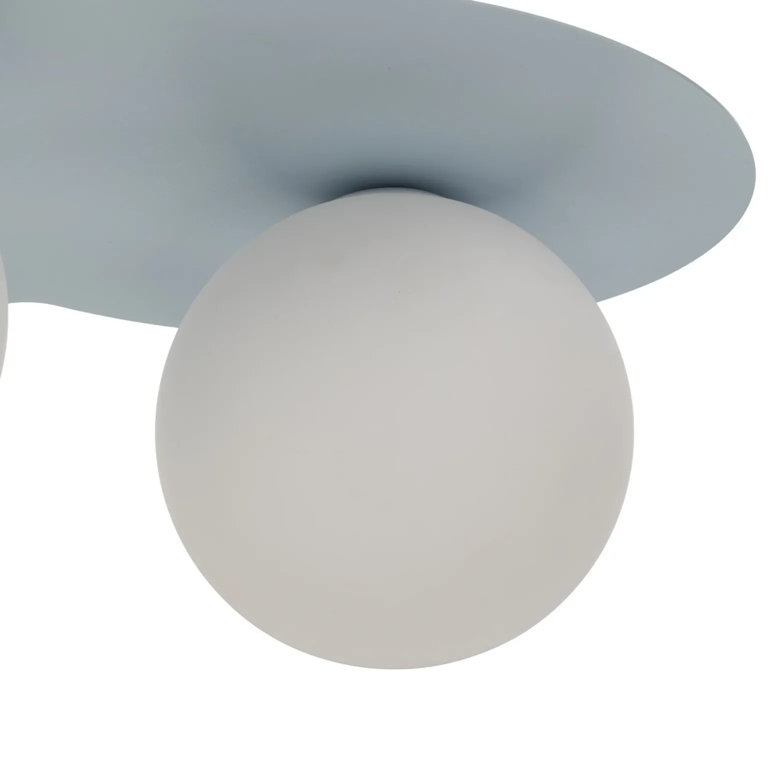 Plafón Cloud, azul, 3 luces, cristal, longitud 51 cm, G9