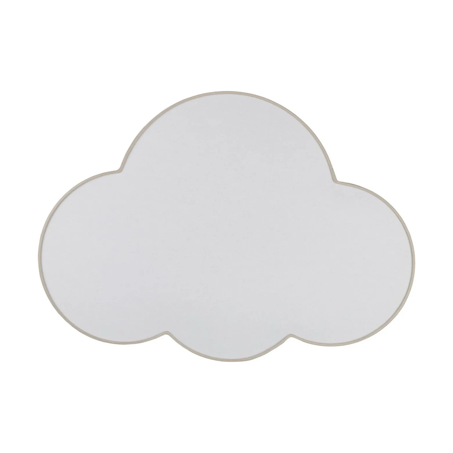 Plafón Cloud, beige, 63 cm de largo, textil, nube, E27