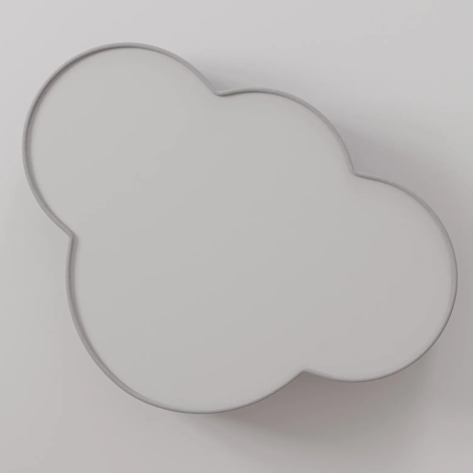 Plafón Cloud de tela, longitud 62 cm, gris