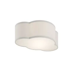 Plafón Cloud de tela, longitud 41 cm, gris