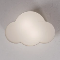 Plafón Cloud de tela, longitud 41 cm, gris
