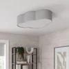 Plafón Cloud de tela, longitud 62 cm, gris
