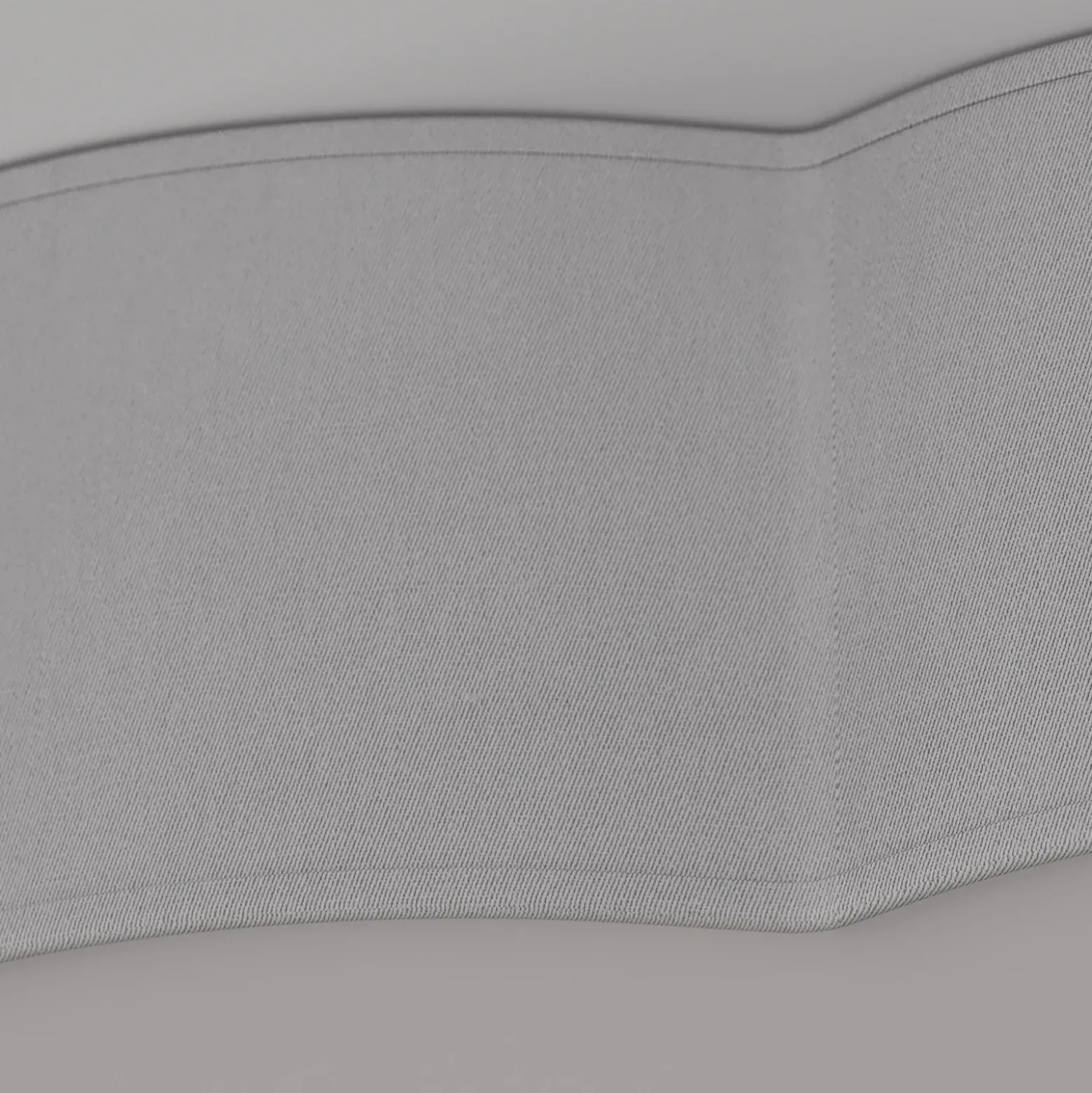Plafón Cloud de tela, longitud 62 cm, gris