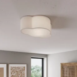 Plafón Cloud de tela, longitud 41 cm, gris