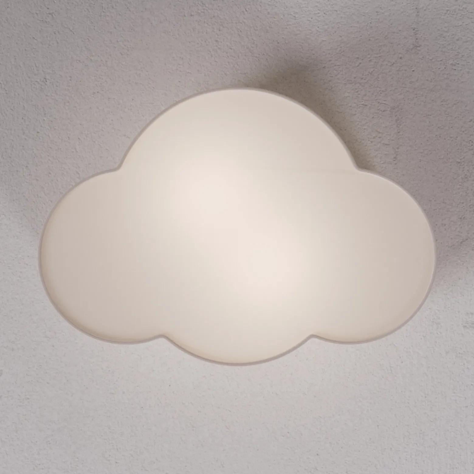 Plafón Cloud de tela, longitud 41 cm, gris