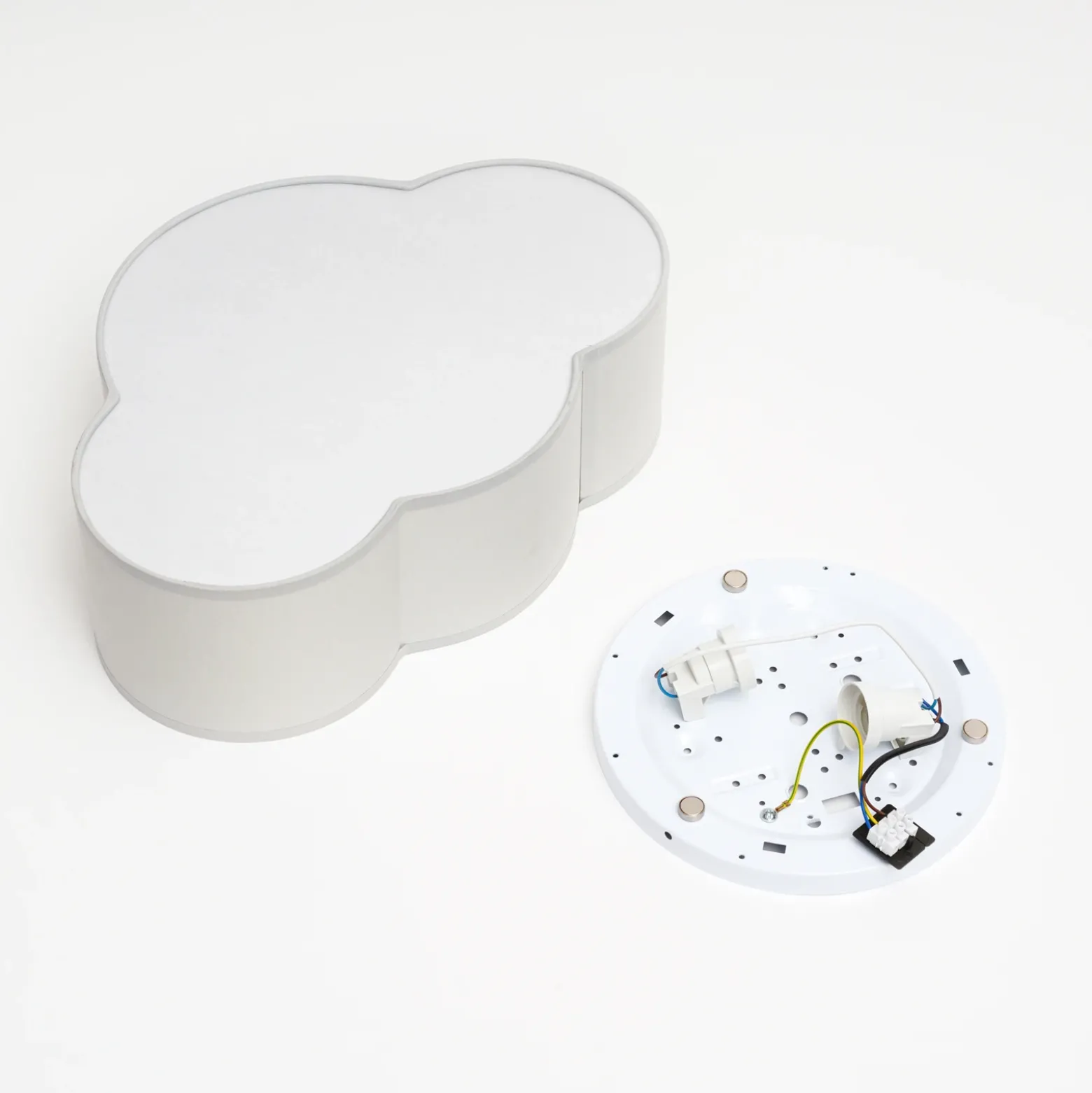 Plafón Cloud de tela, longitud 41 cm, gris