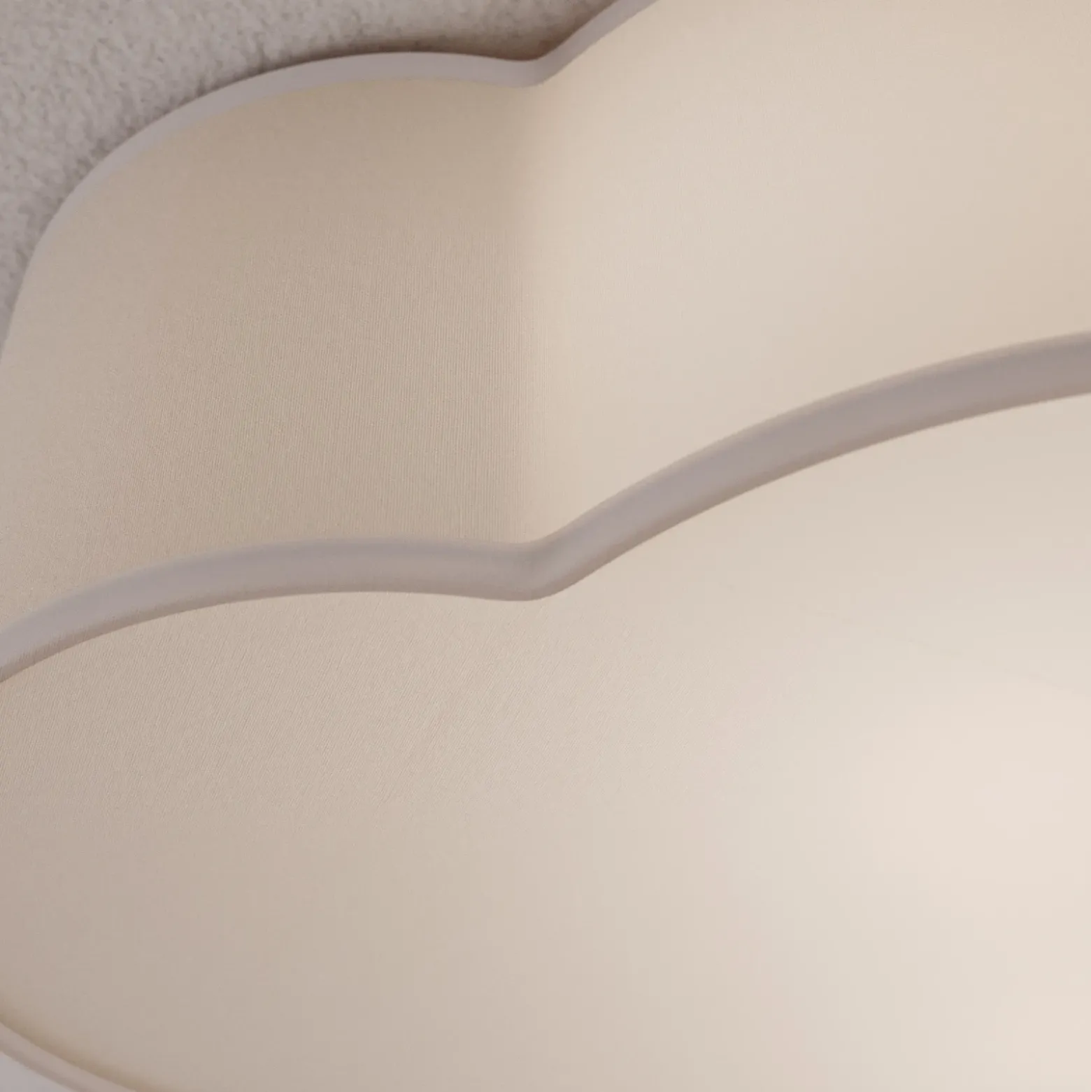 Plafón Cloud de tela, longitud 41 cm, gris