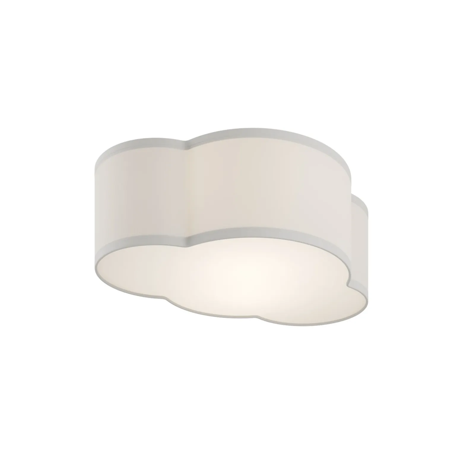 Plafón Cloud de tela, longitud 41 cm, gris