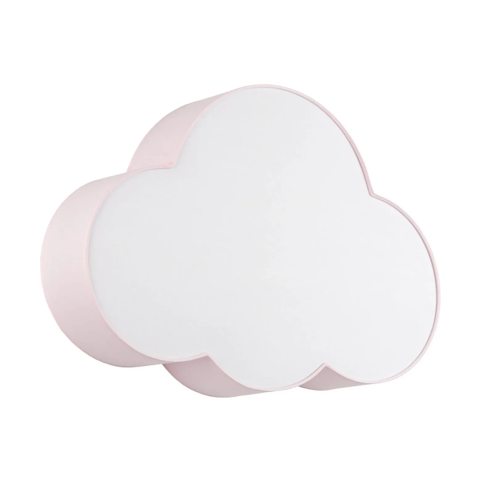 Plafón Cloud, rosa, 63 cm de largo, textil, nube, E27