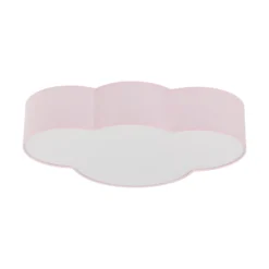 Plafón Cloud, rosa, 63 cm de largo, textil, nube, E27