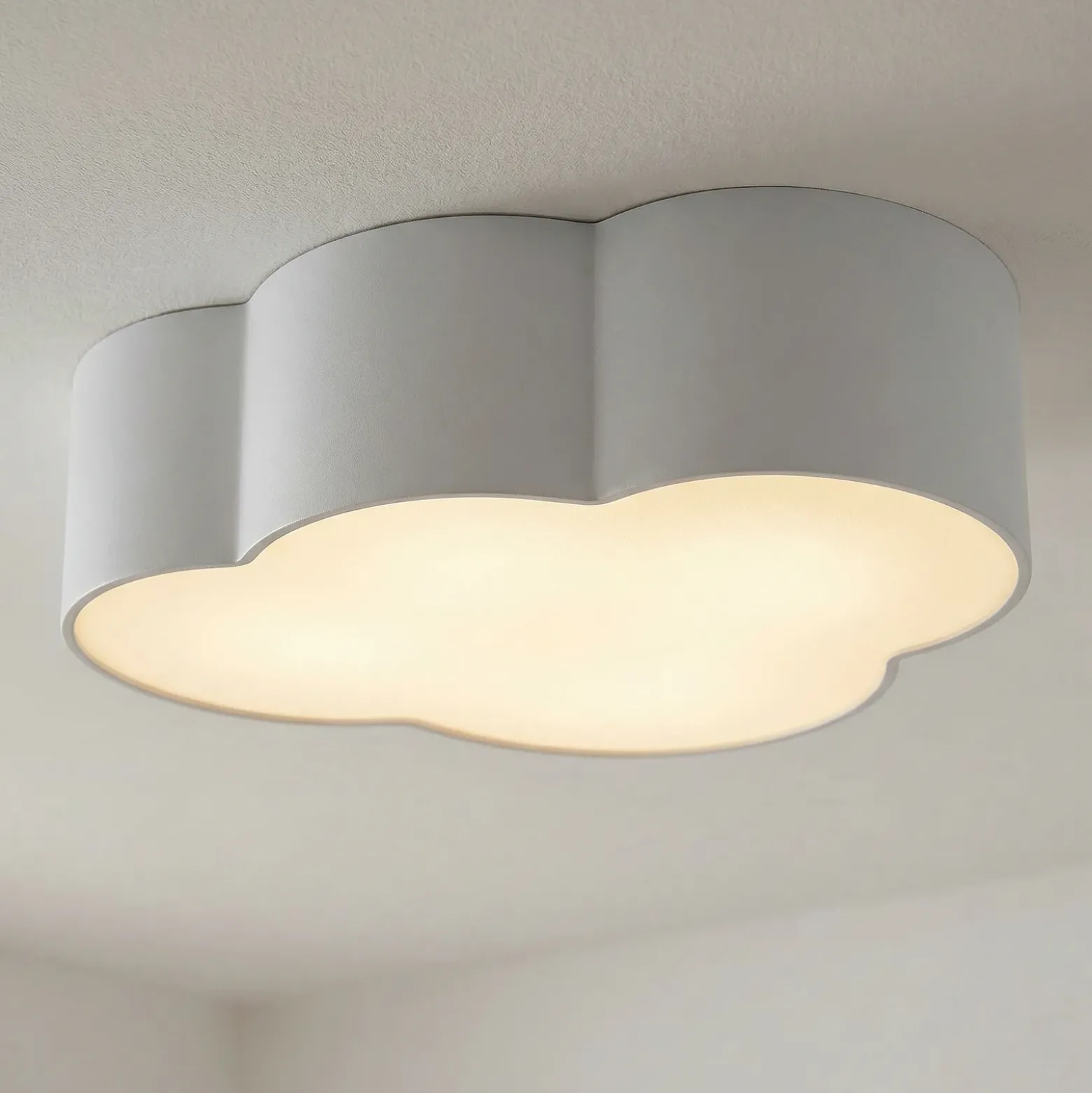 Plafón Cloud, textil, 41 x 31 cm, blanco