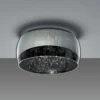Plafón Crystel de cristal, cromo, Ø 50 cm