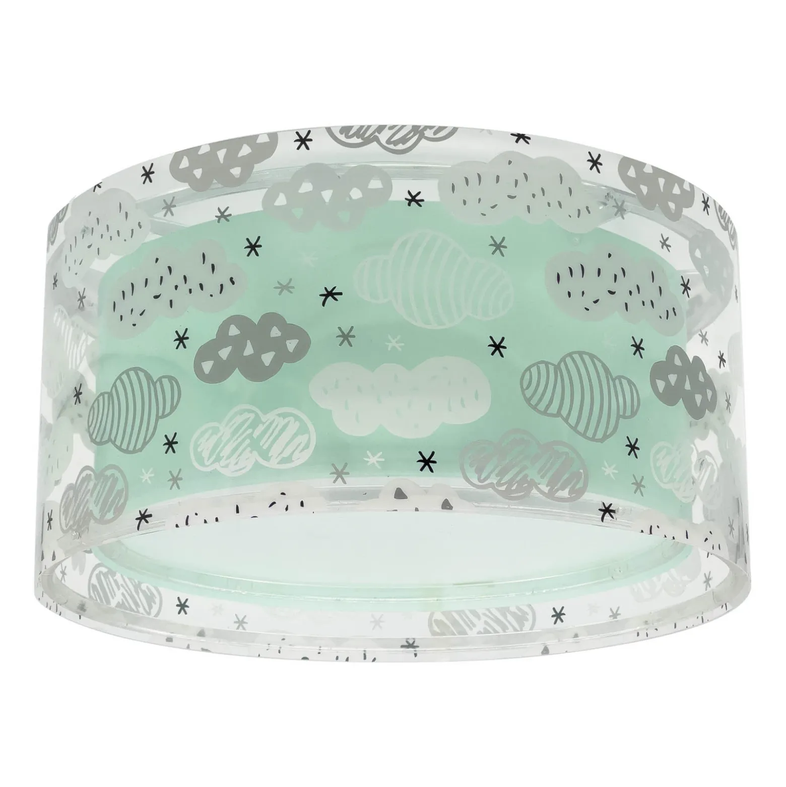 Plafón Dalber CLOUD GREEN, Ø 33 cm, verde