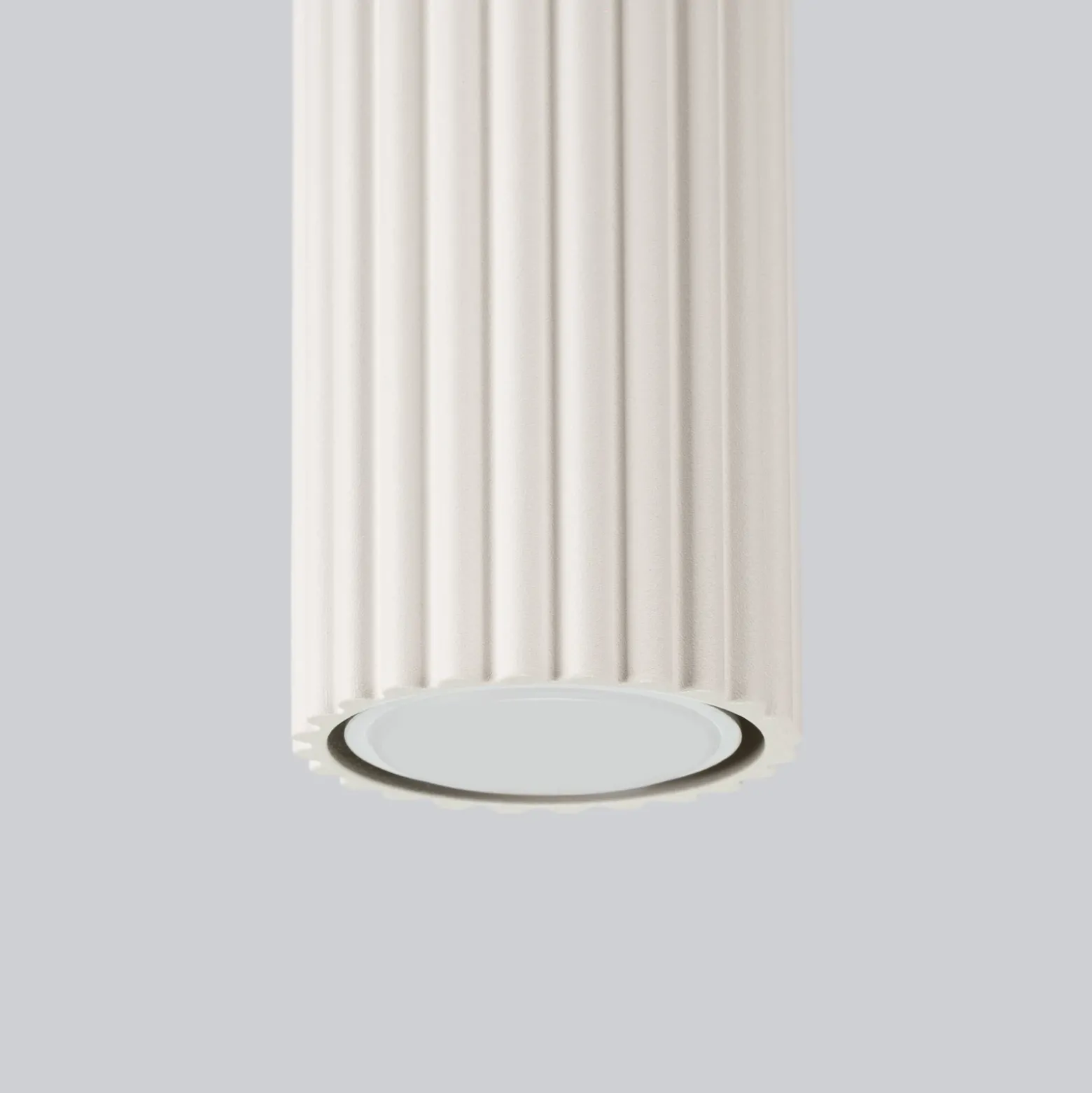 Plafón de carbono, beige, altura 10 cm, aluminio