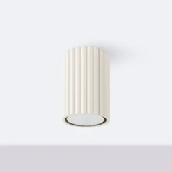 Plafón de carbono, beige, altura 10 cm, aluminio