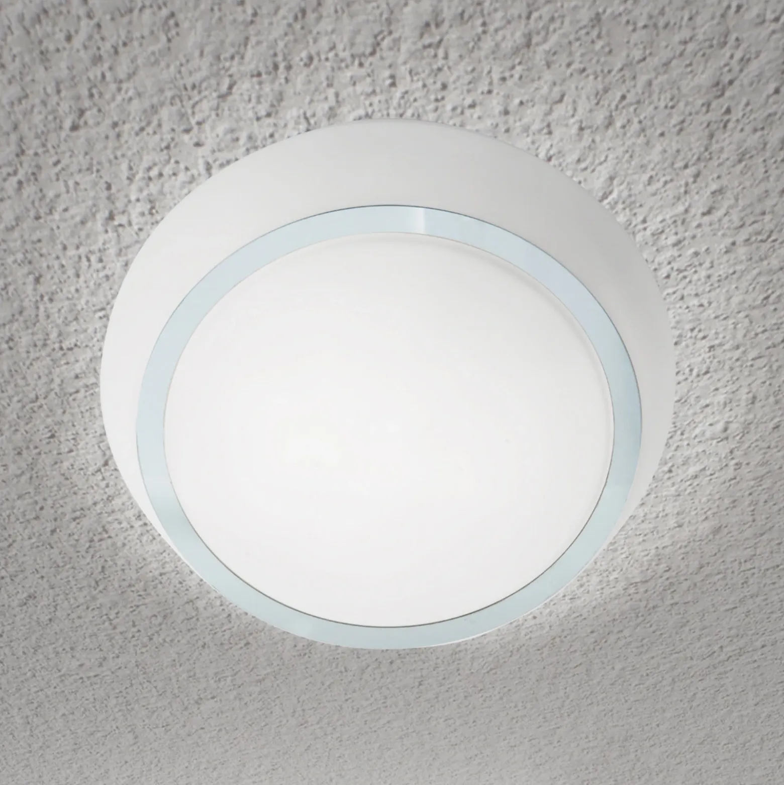 Plafón de cristal Pia con IP44, 30 cm
