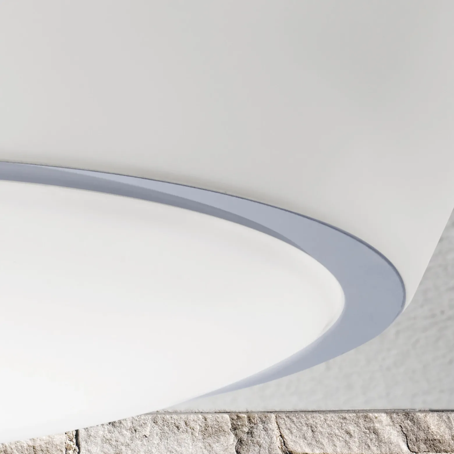 Plafón de cristal Pia con IP44, 38 cm