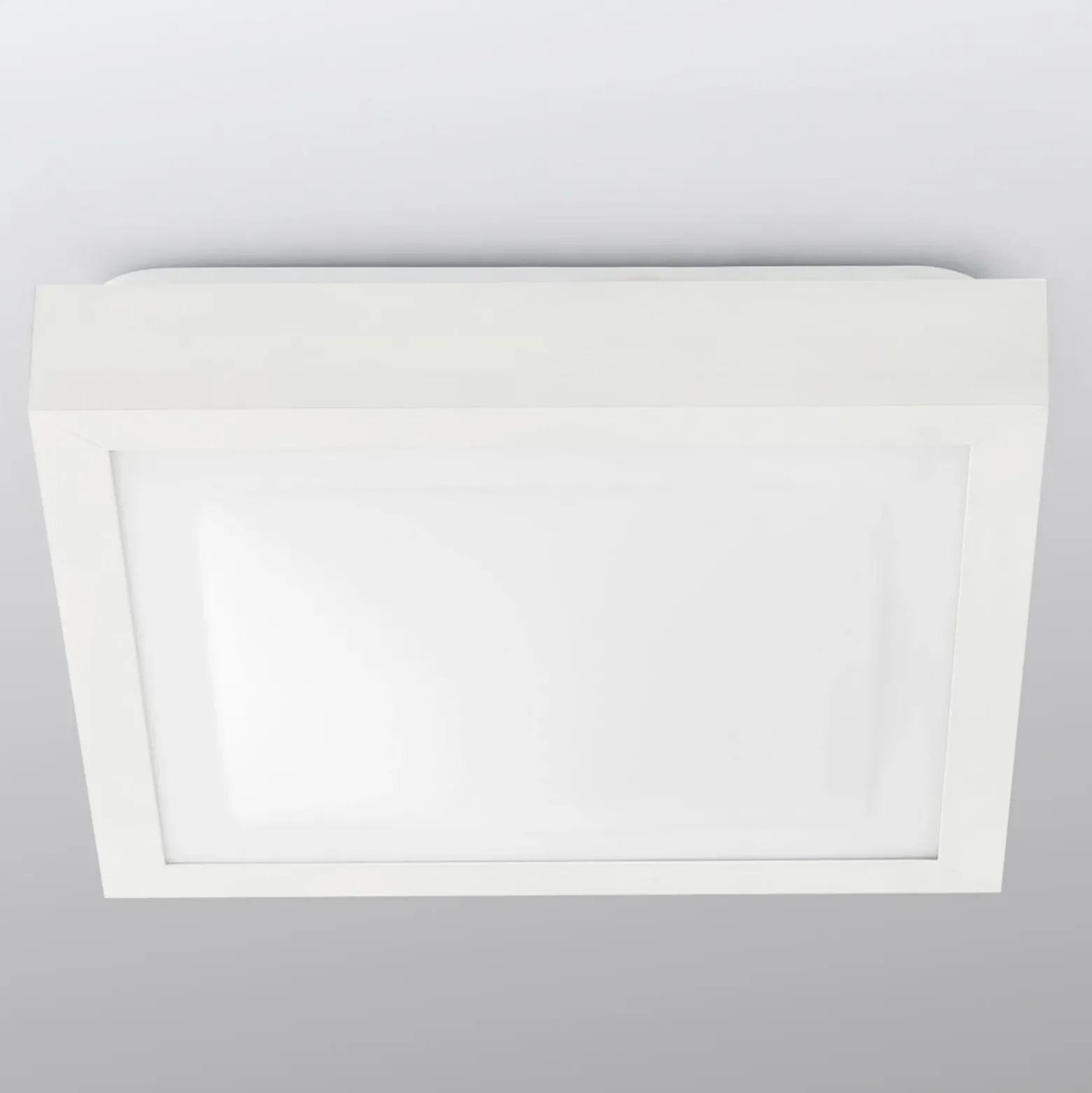 Plafón de cuarto de baño Tola, 32 x 32 cm, blanco