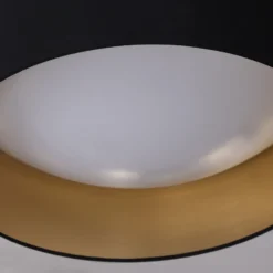 Plafón de tela Coleen negro con interior dorado