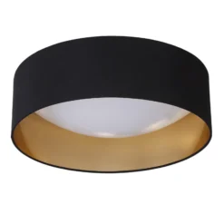 Plafón de tela Coleen negro con interior dorado