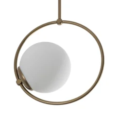 Plafón Dolunay, Ø 26 cm, dorado, cristal, E27