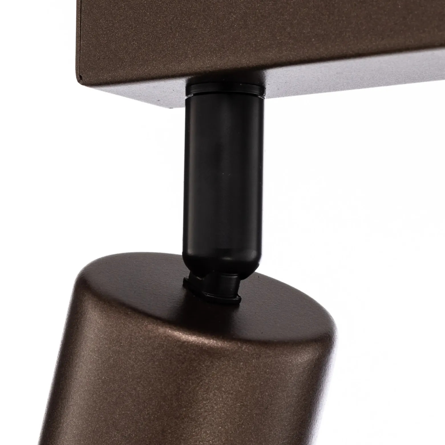 Plafón downlight Top, regulable, marrón, lineal de 2 luces