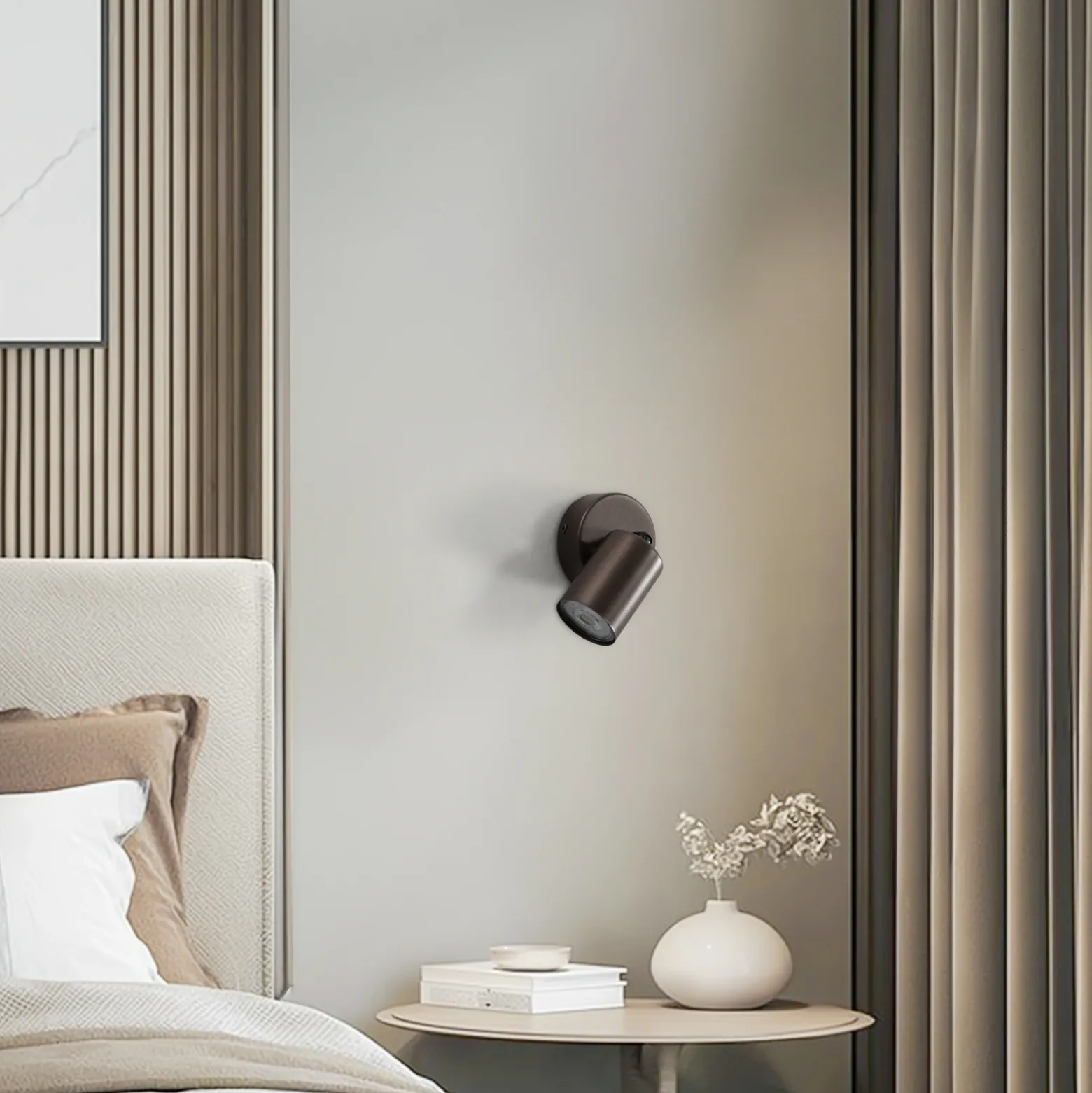 Plafón downlight Top, regulable, marrón, 1 luz