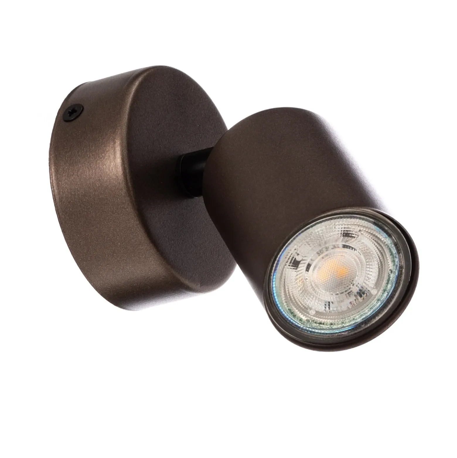 Plafón downlight Top, regulable, marrón, 1 luz
