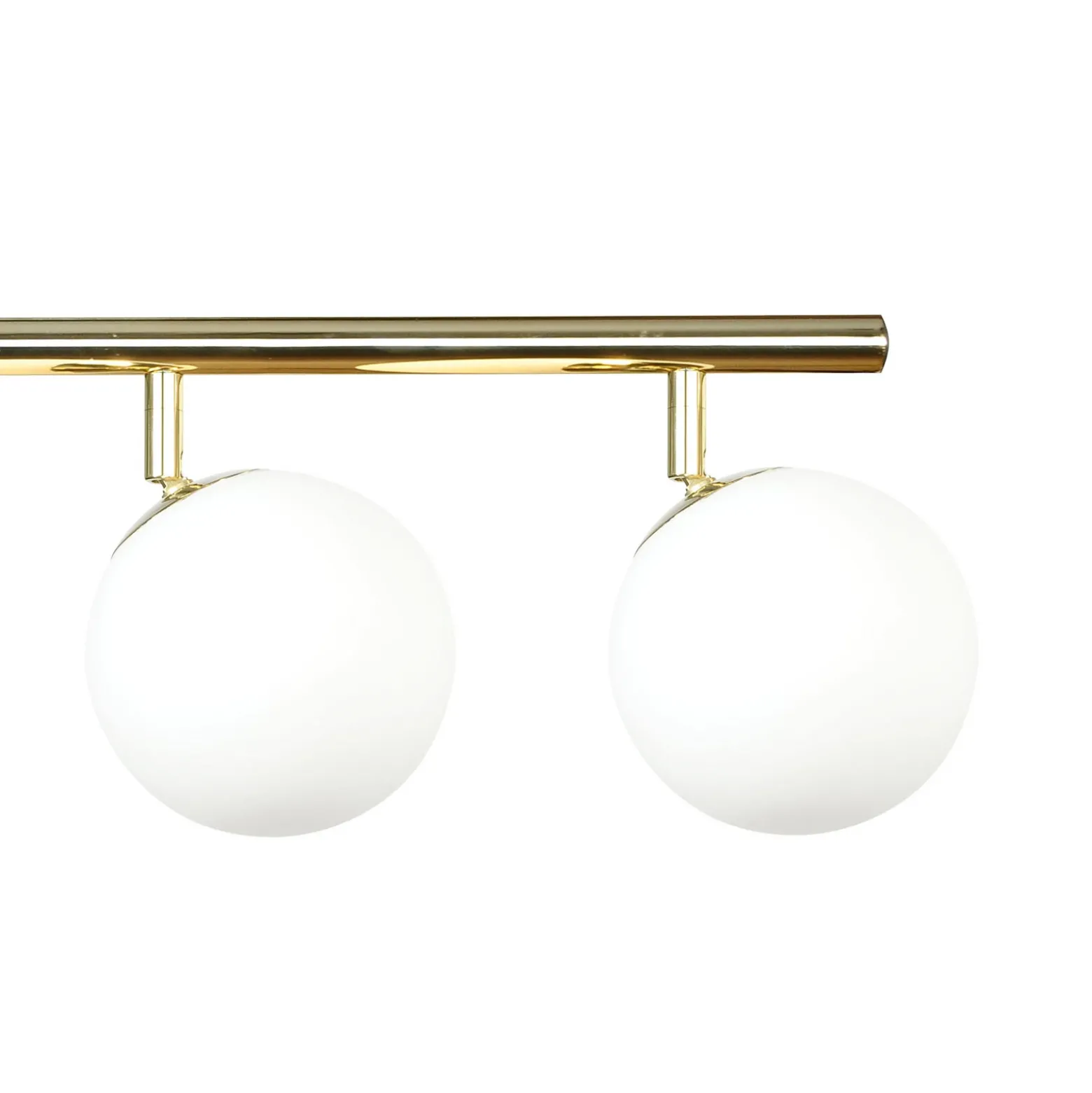 Plafón Drum, color dorado, cristal, longitud 80 cm, 5 luces