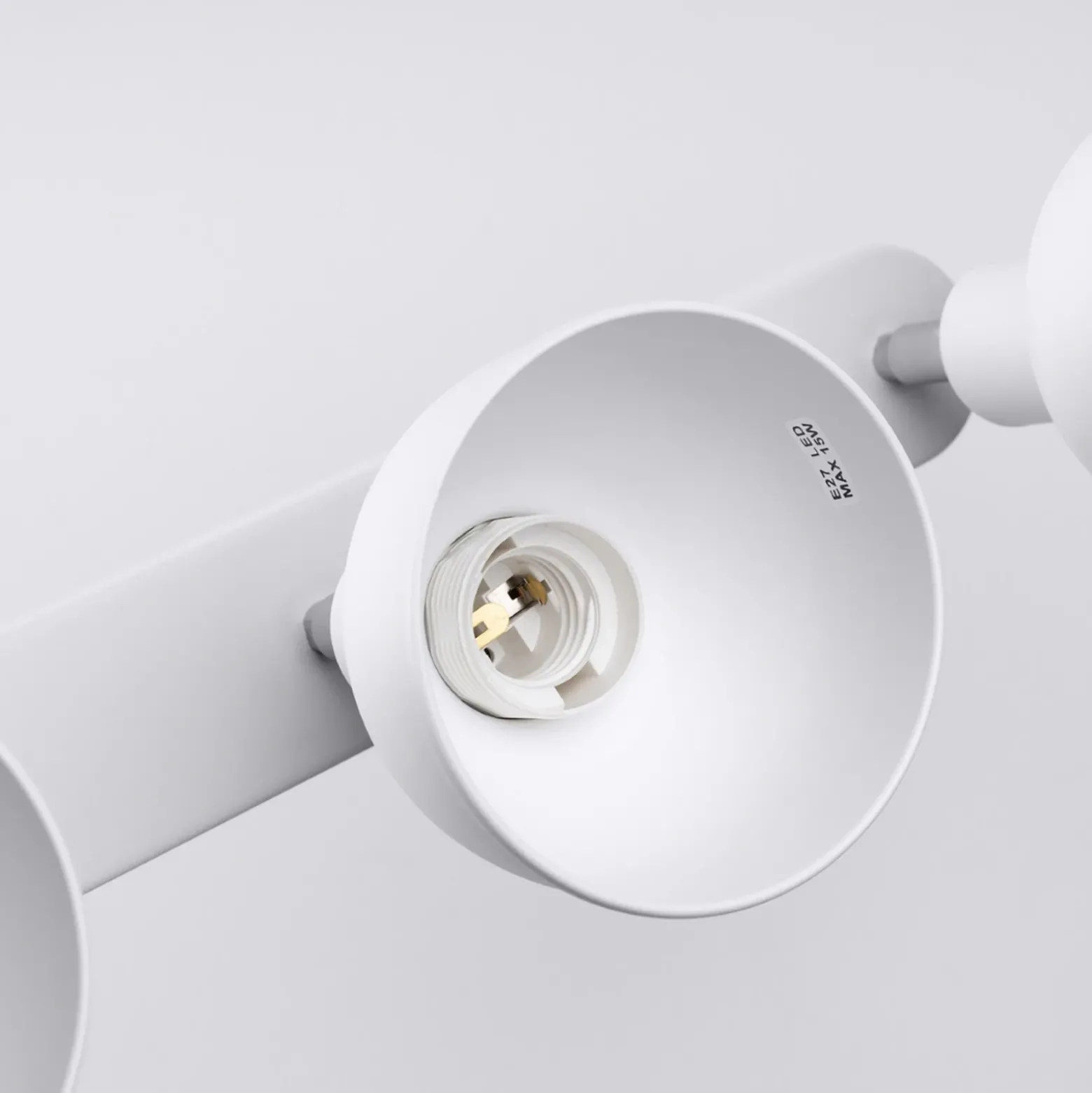 Plafón Elba, 40 cm, 3 luces, blanco, metal, E27