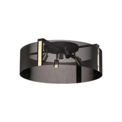Plafón Etro, Ø 70 cm, negro/dorado
