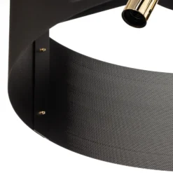 Plafón Etro, Ø 70 cm, negro/dorado