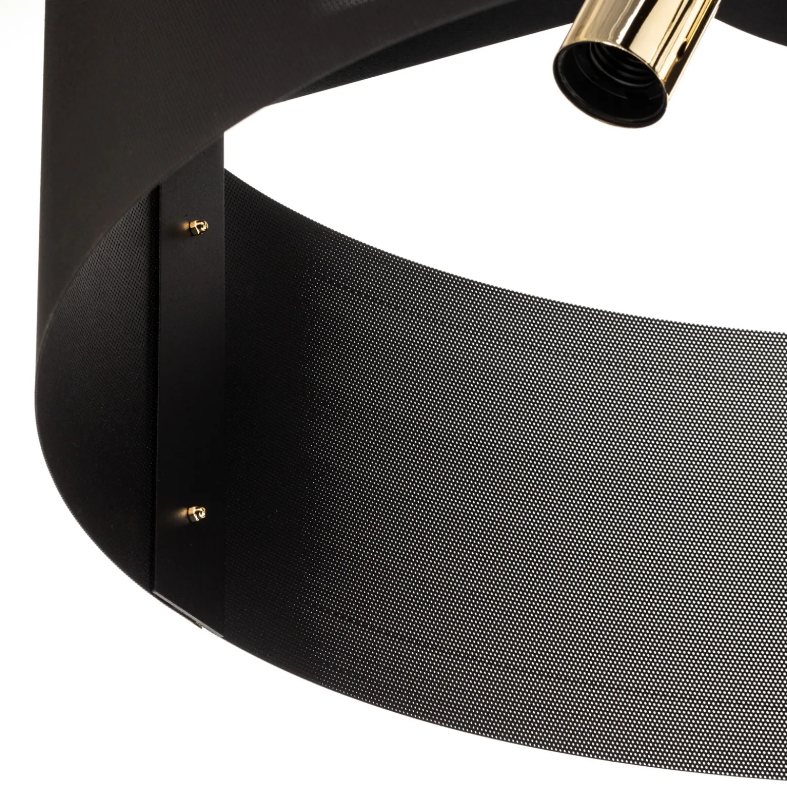 Plafón Etro, Ø 70 cm, negro/dorado