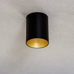 Plafón Eye Tone, negro/dorado