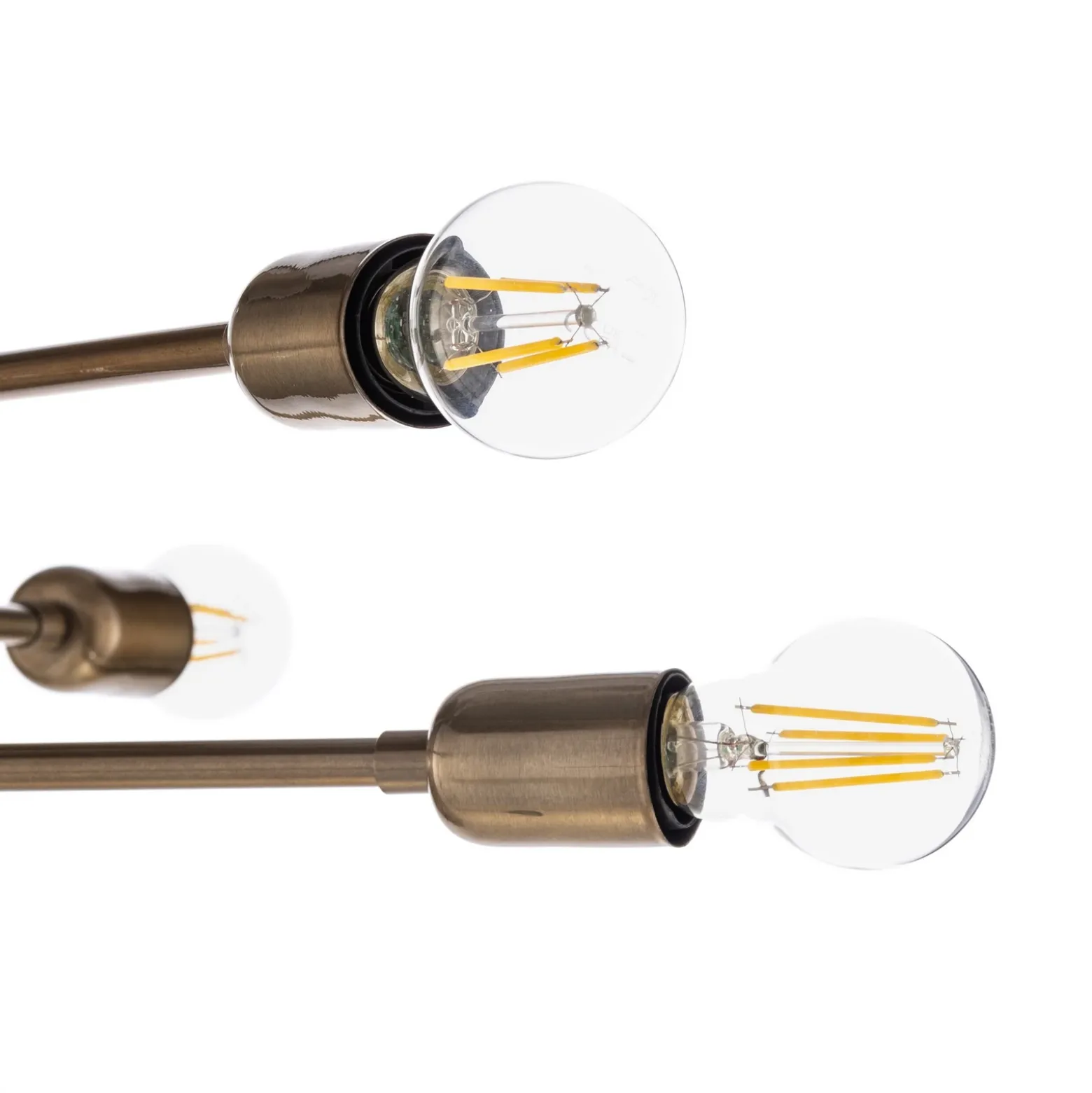Plafón Flor 176, 6 luces, oro envejecido