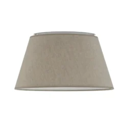 Plafón Formo, beige, lino, Ø 38 cm, E27