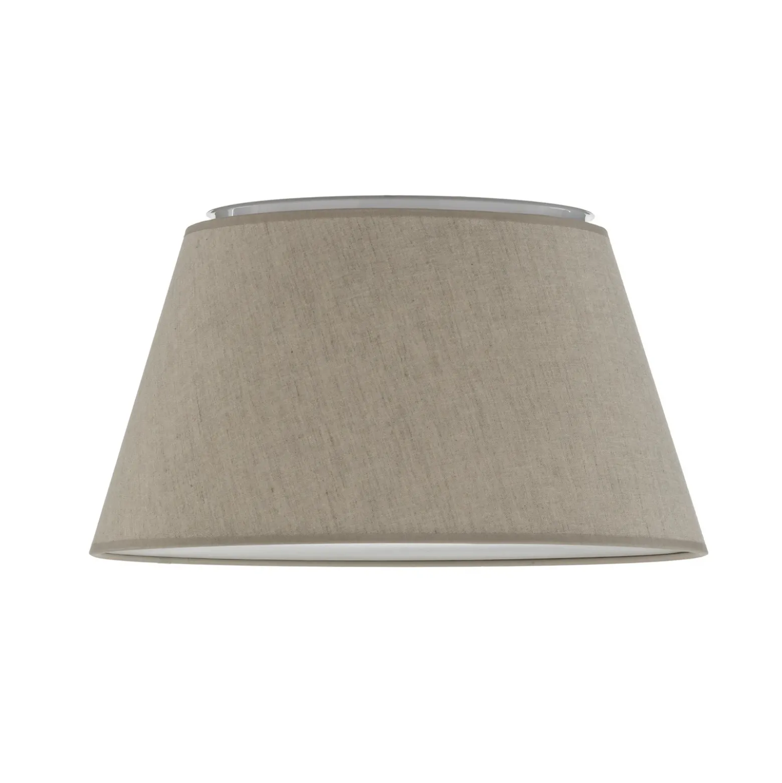 Plafón Formo, beige, lino, Ø 38 cm, E27