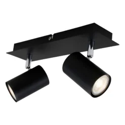 Plafón 2857-025, giratorio, 2 luces, negro